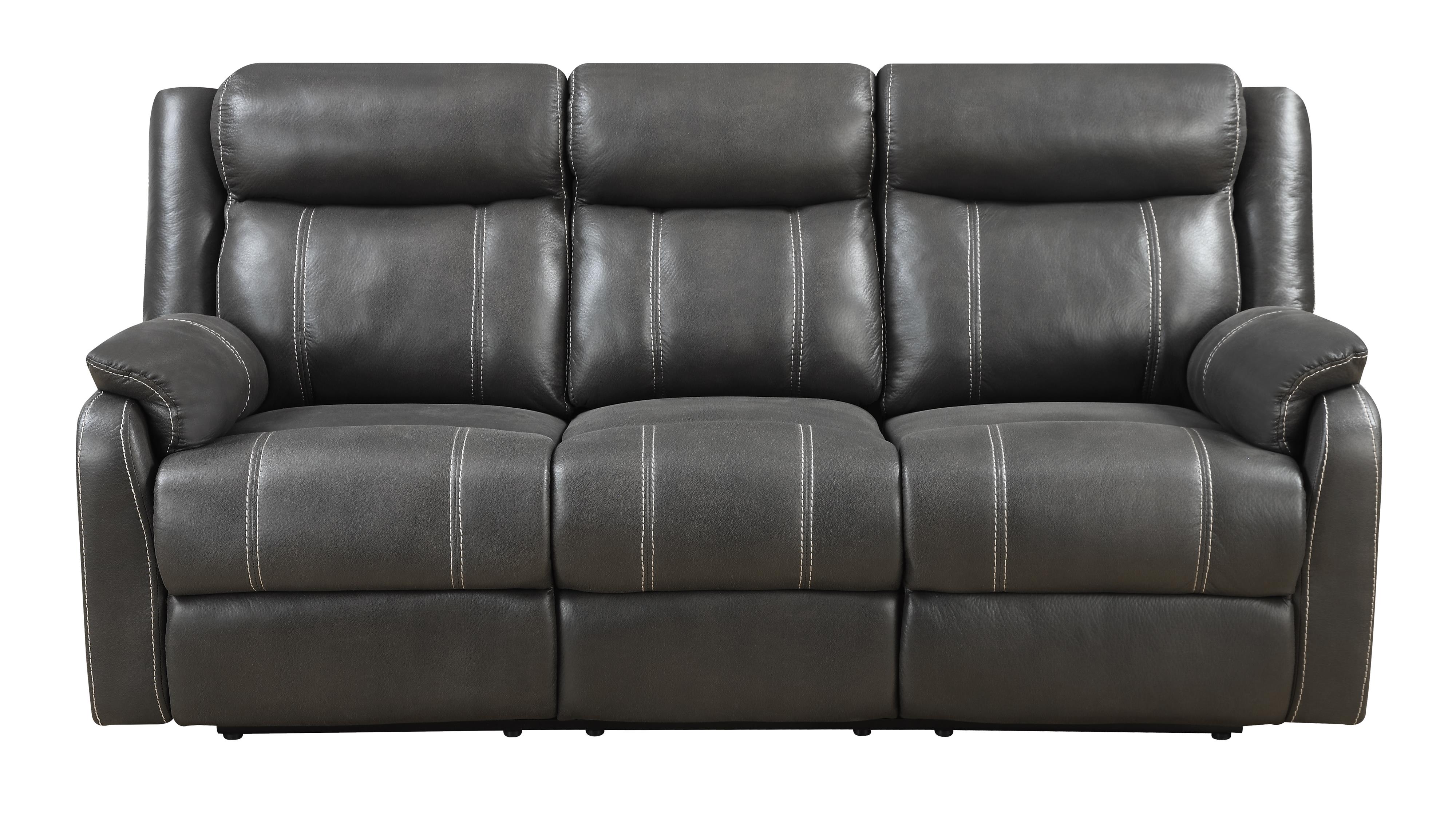 Fresh Leather Black Recliner sofa